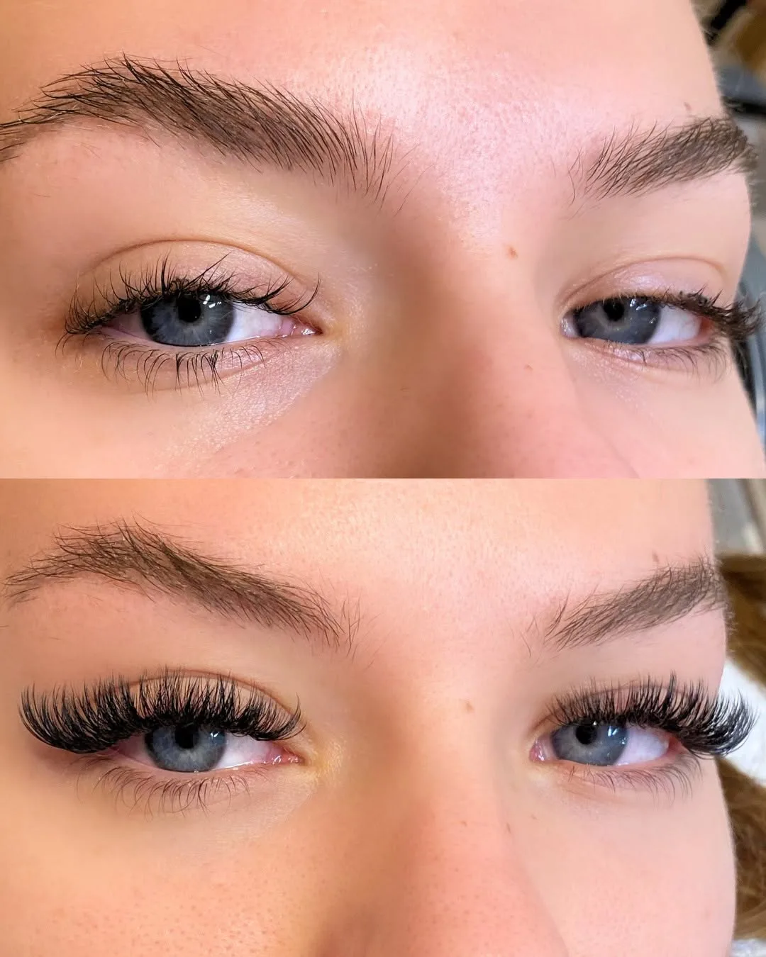 Lash extension before and after — Velvet